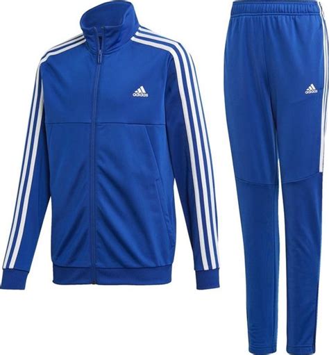 joggingpak adidas grijs blauwe streep|Adidas trainingspak nl.